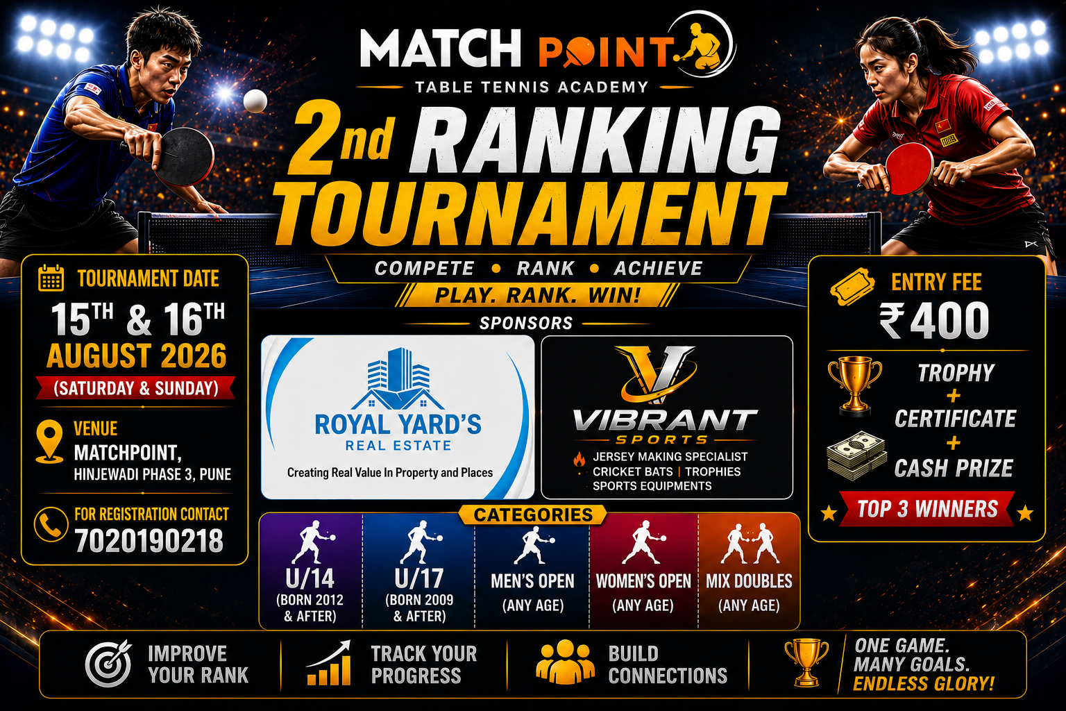 2nd Ranking Table Tennis Tournament